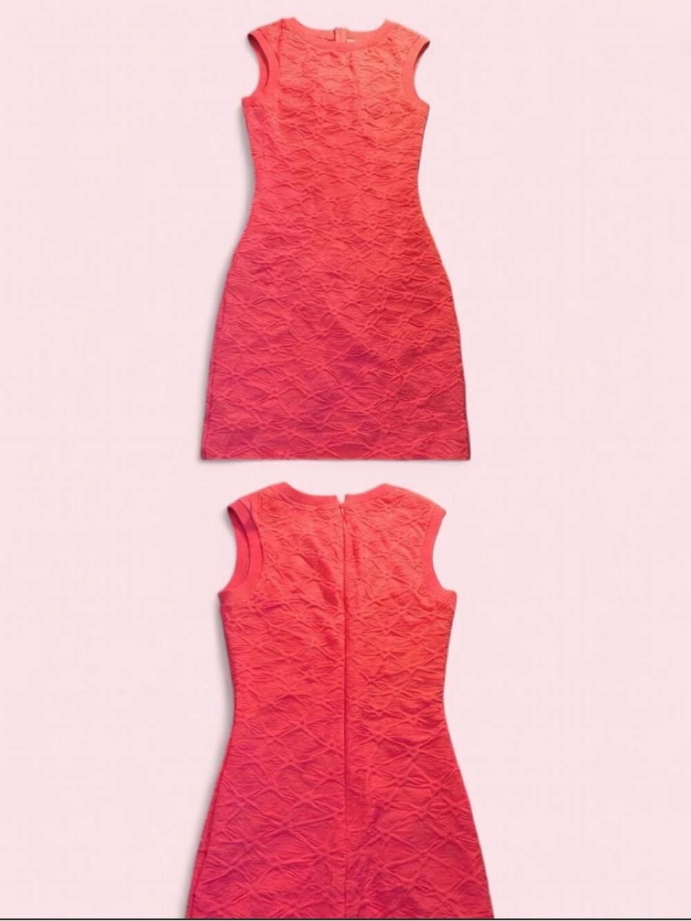 Sleeveless Pink Textured Bodycon Maxi Dress